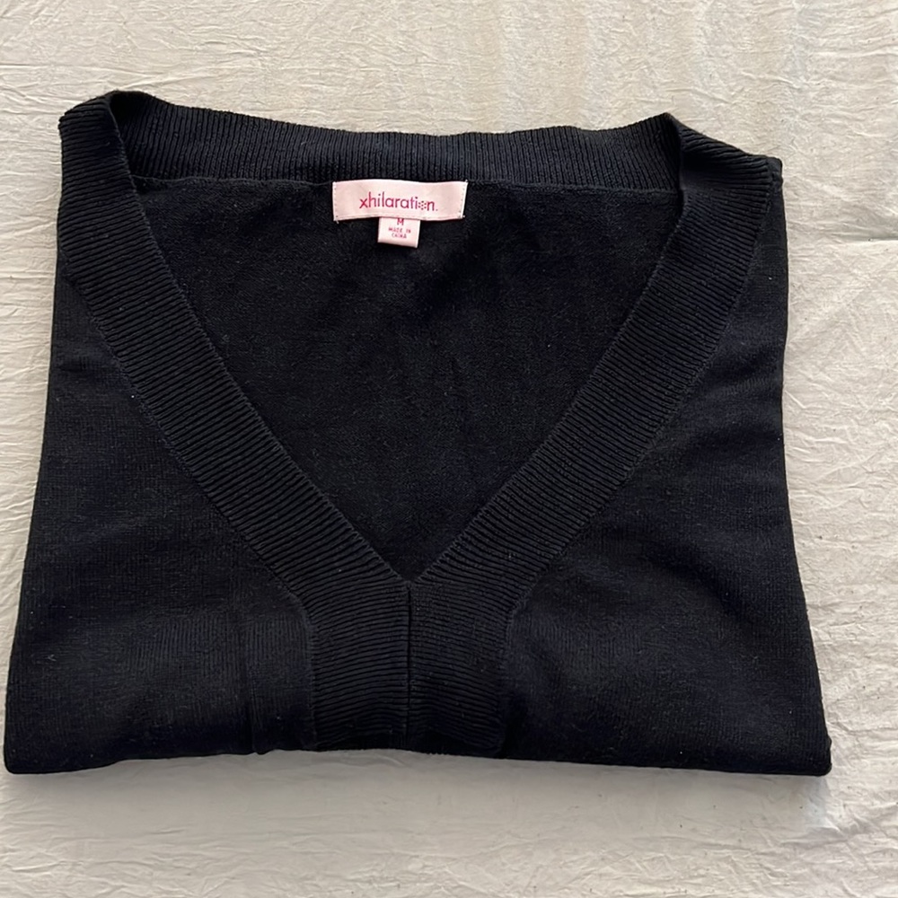 Women’s Xhilaration Kimono sweater top Sz: M Color: Black